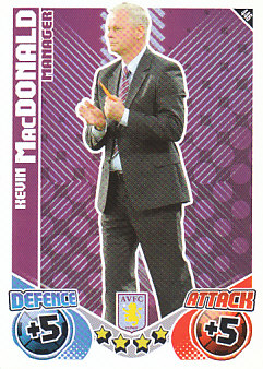 Kevin MacDonald Aston Villa 2010/11 Topps Match Attax Manager #446